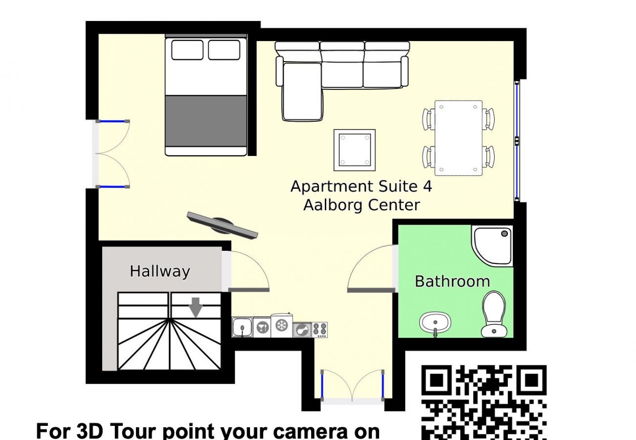 Studio in Aalborg - aday - Apartment suite 4 Aalborg Center