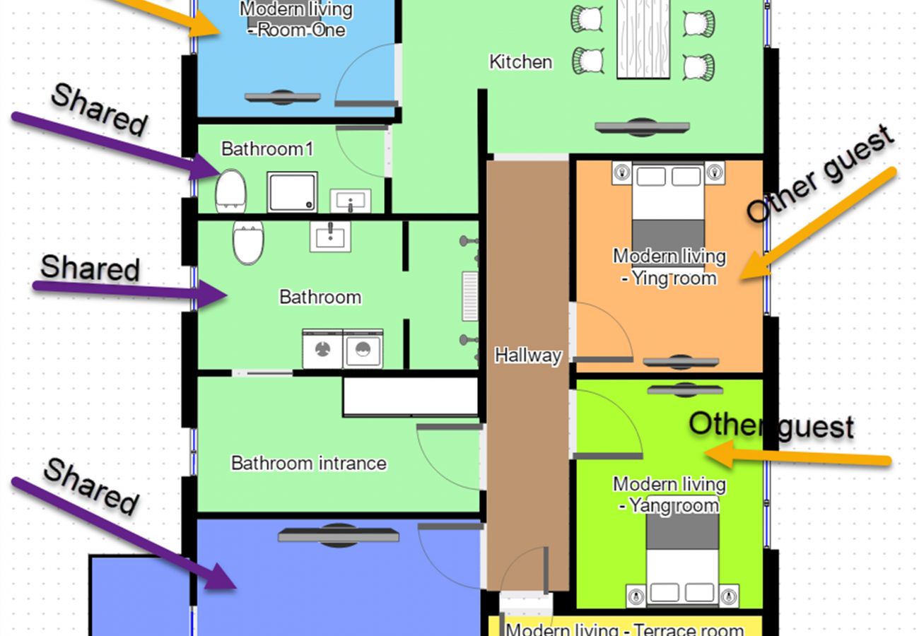 Rent by room in Aalborg - aday - Modern Living - Terrace Room