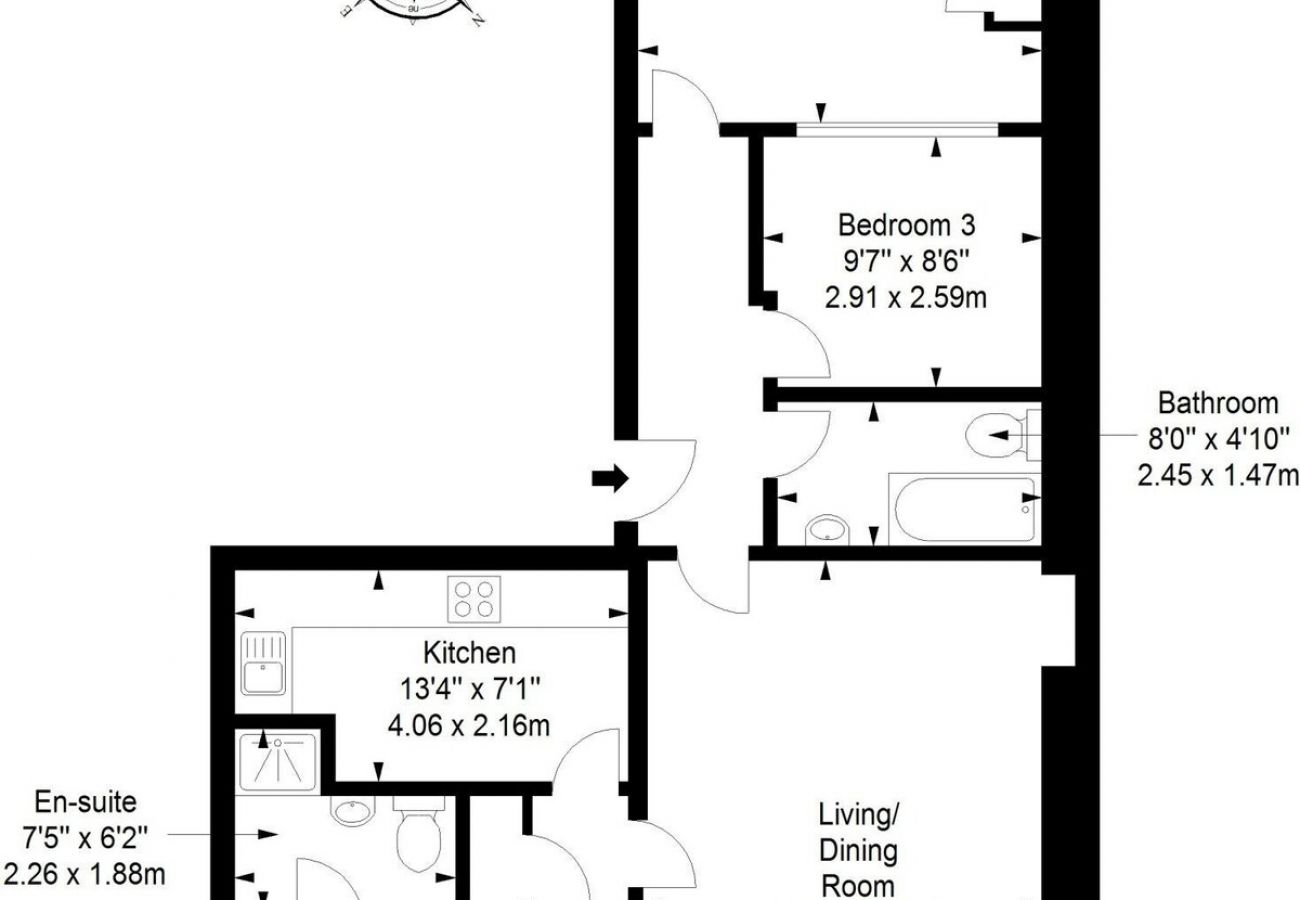 Apartment in Edinburgh - Stunning  2 Bedroom Georgian Apartment 