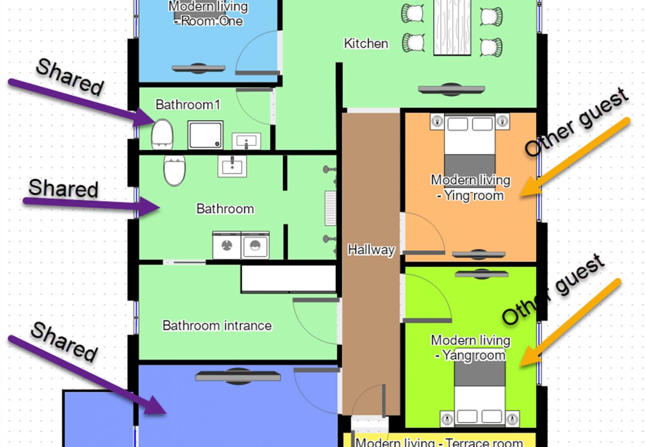 Leje pr. værelse i Aalborg - aday - Modern Living - Room One - Aalborg Center