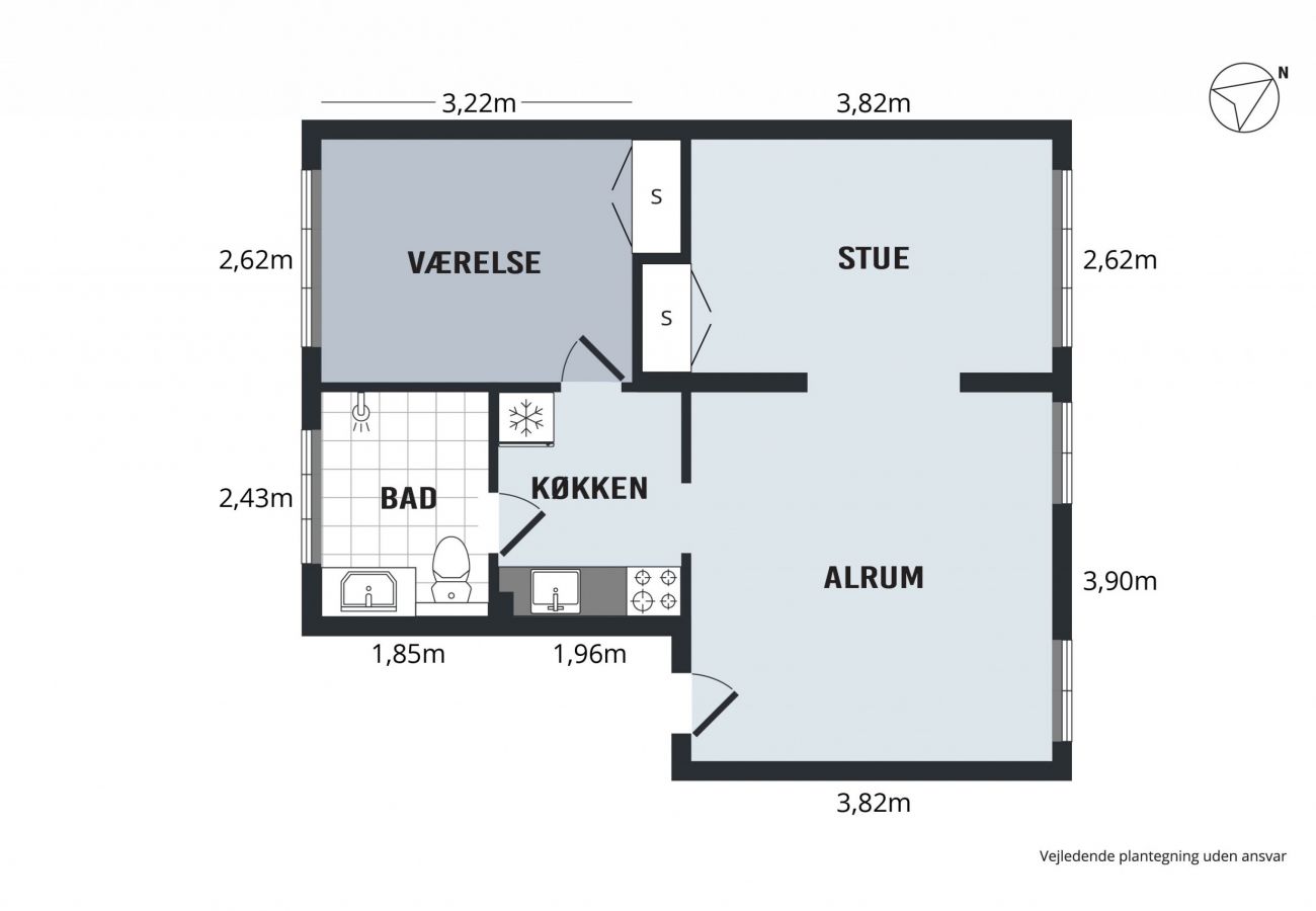 Ferielejlighed i København - Lush 1 bedroom apartment in the 5th coolest street in the world